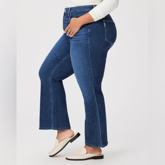 PAIGE Claudine Plus Flare Jean Size 32 Color Devoted - Picture 3 of 15
